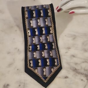 Elegant Blue and Black Men's Tie